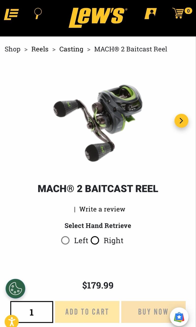 Lew’s MACH® 2 BAITCAST REEL